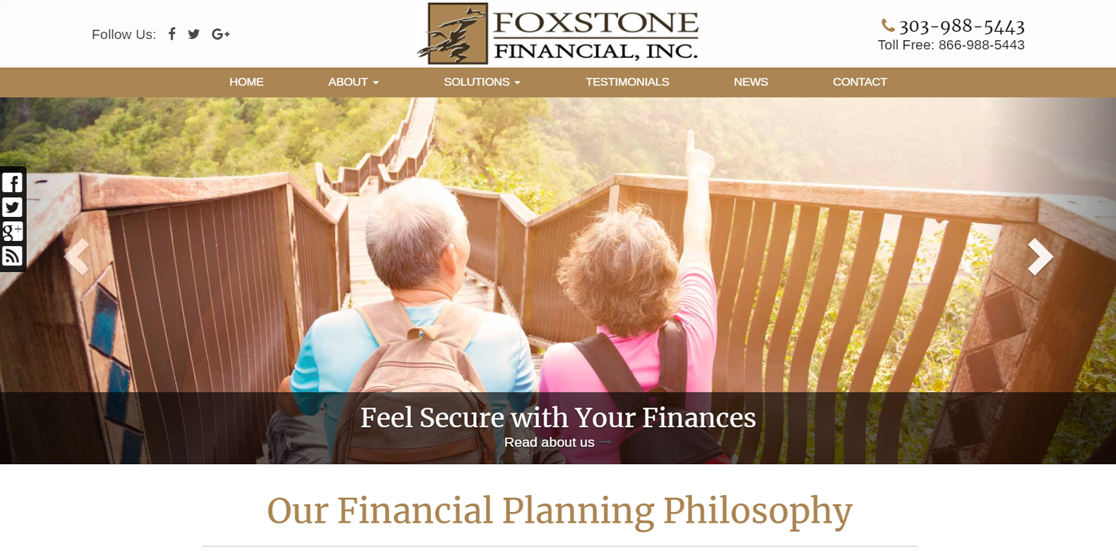 
New Website Launch: Foxstone Financial