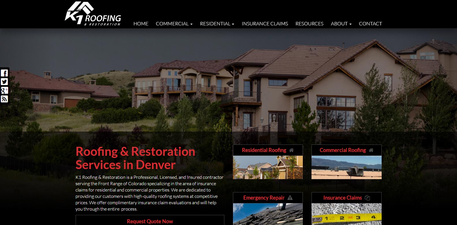 
New Website Launched: K1 Roofing & Restoration