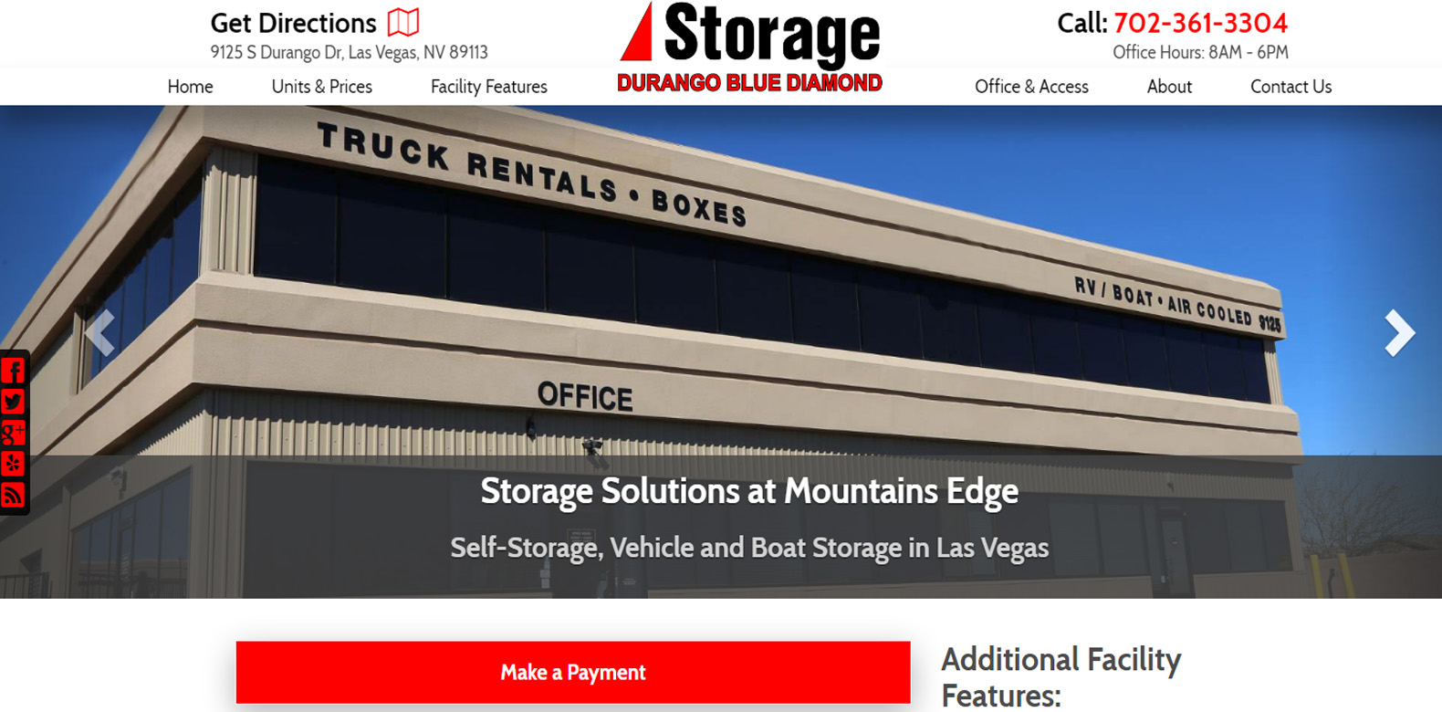 
New Website Launch: Storage Durango Blue Diamond