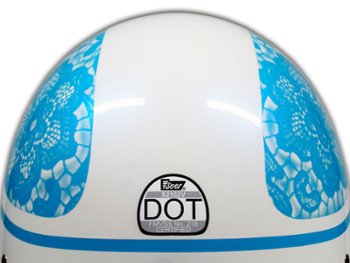 Custom lace with pearl paint motorcycle helmet